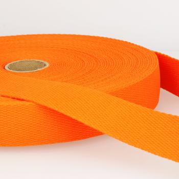 Gurtband Baumwolle Uni Orange 30mm 